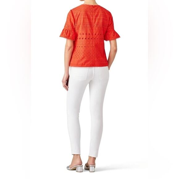 Trina Turk Poppy Darling Eyelet Top Size M - Picture 2 of 6